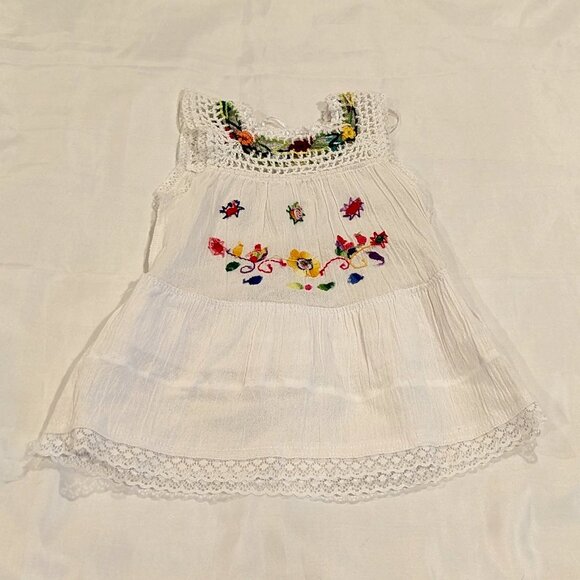NWOT Handmade Embroidered Crochet Lace Sundress Romanian Traditional Folk Design - Picture 8 of 10